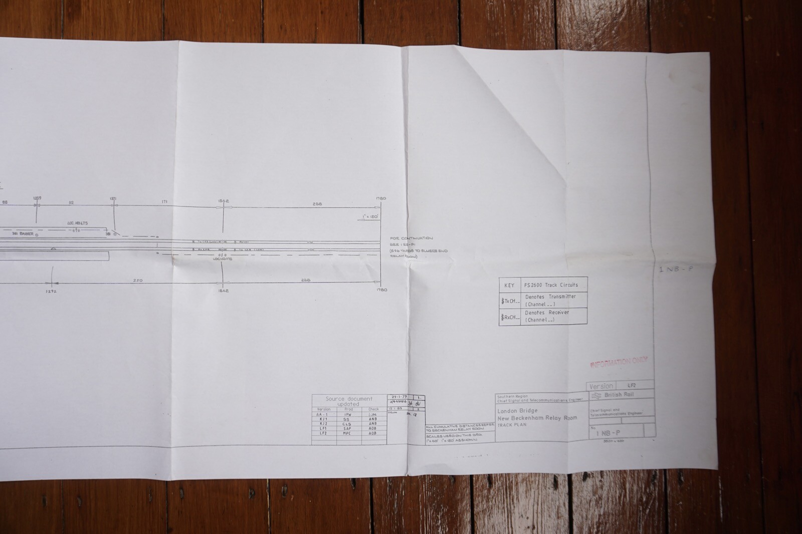 1983 London Bridge New Beckenham British Rail Railway Track Plan Map