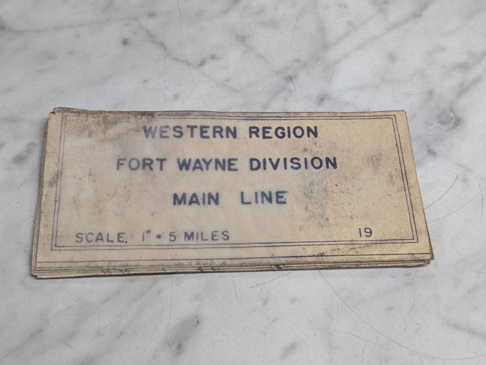 Pennsylvania Railroad Western Region Ft Wayne Division Main Line Track Chart ~6′