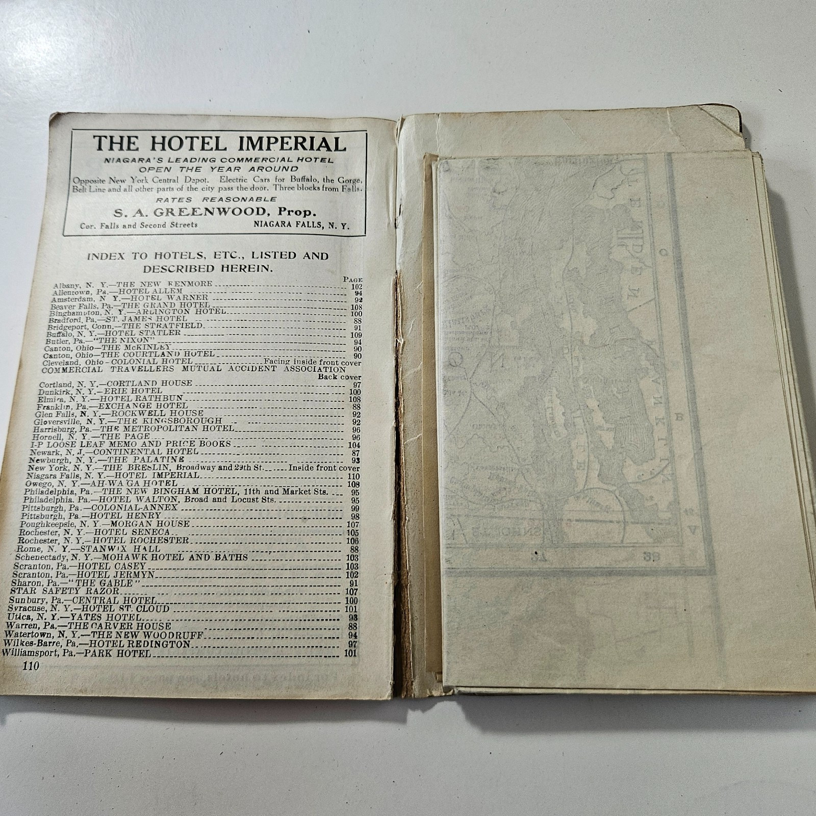 1911 Rand McNally Pocket Guide & Map Of NY & Entire Railroad System