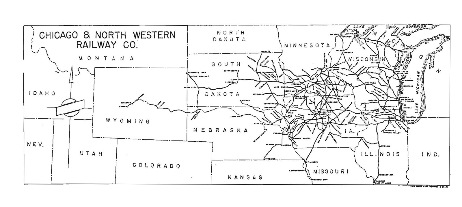 Chicago & Northwestern RR 1971 Wisconsin Division Track Chart PDF Pages on DVD