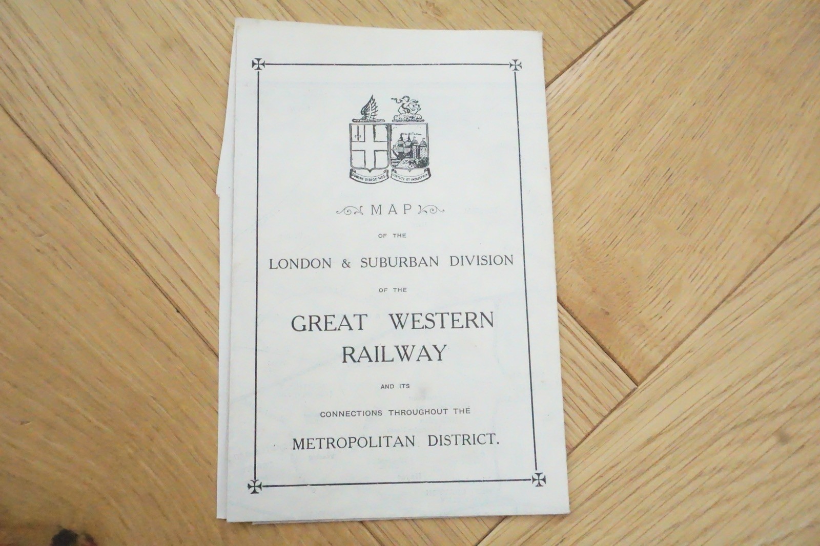 1913 GWR London & Suburban Original Railway Map Metropolitan District