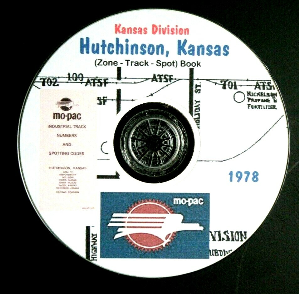 Missouri Pacific 1976 Hutchinson, KS Kansas Division PDF Pages on DVD
