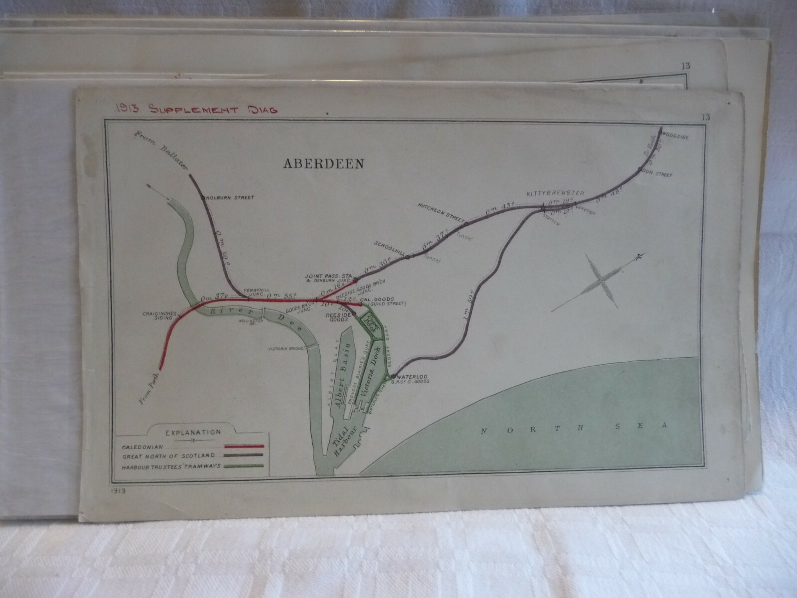 EA04 -0012- Railway Clearing House Map – Aberdeen- 1913