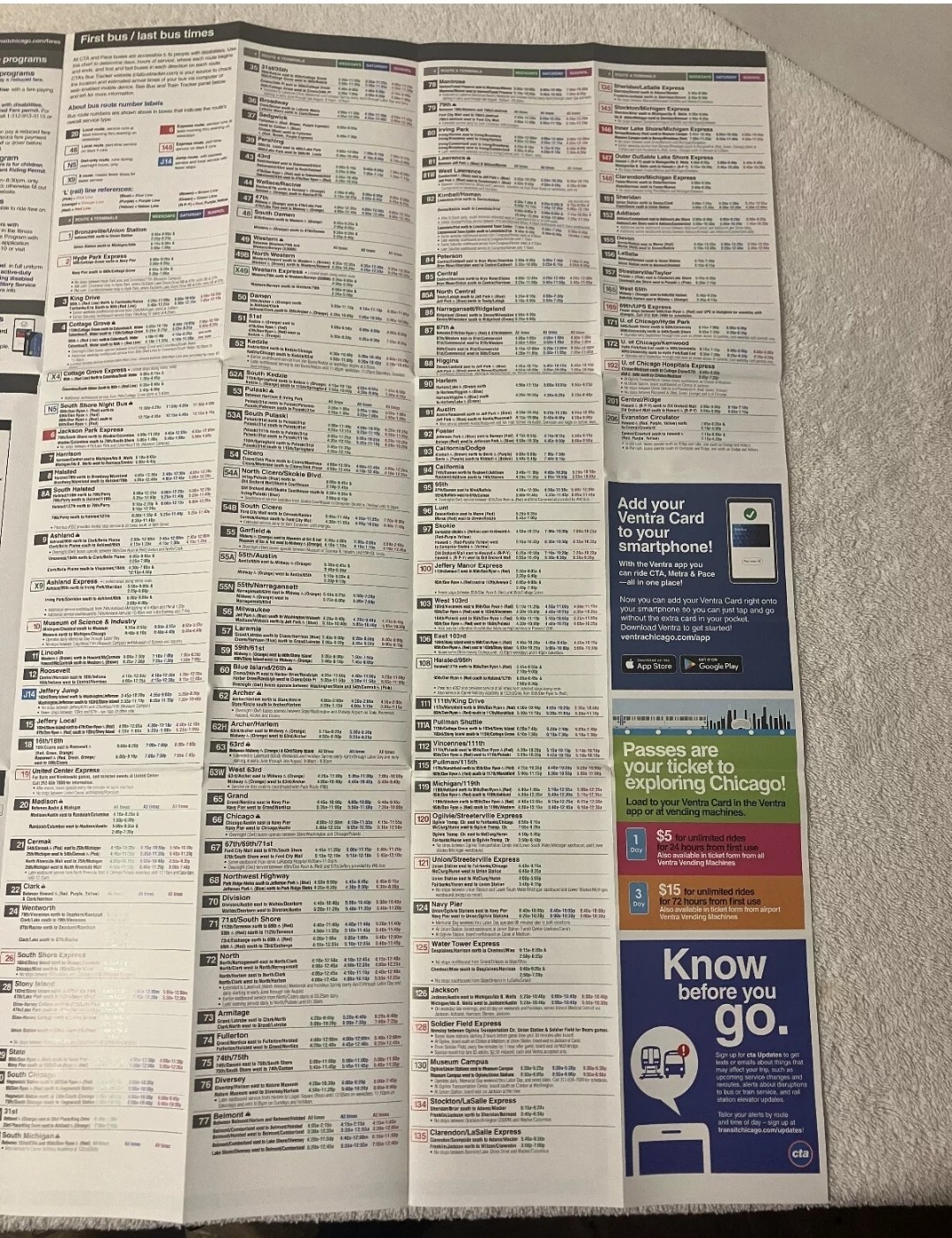 CHICAGO TRANSIT AUTHORITY (CTA) BUS and RAIL “L” MAP July 2024