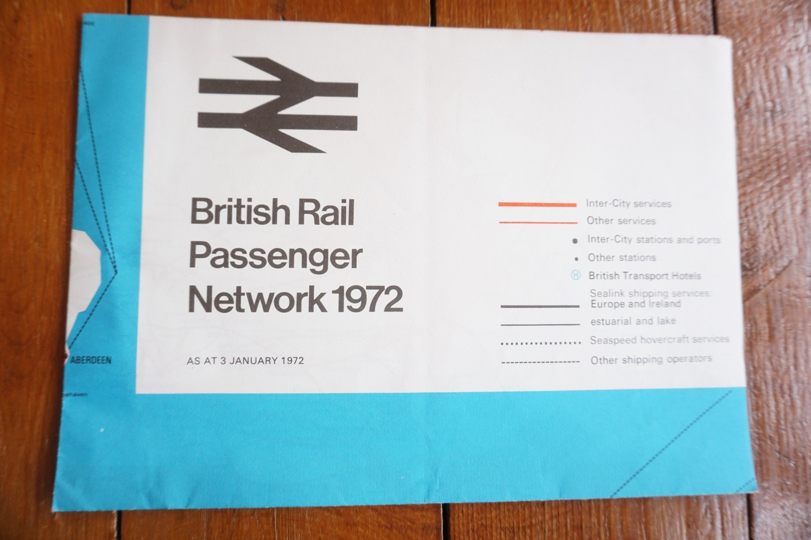Jan 1972 British Rail Passenger Network Railway Map Scottish Region VGC