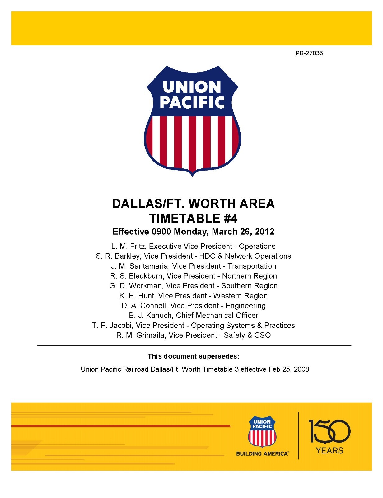 Union Pacific 2012 Dallas Ft Worth Area Timetable #4 PDF Pages on DVD