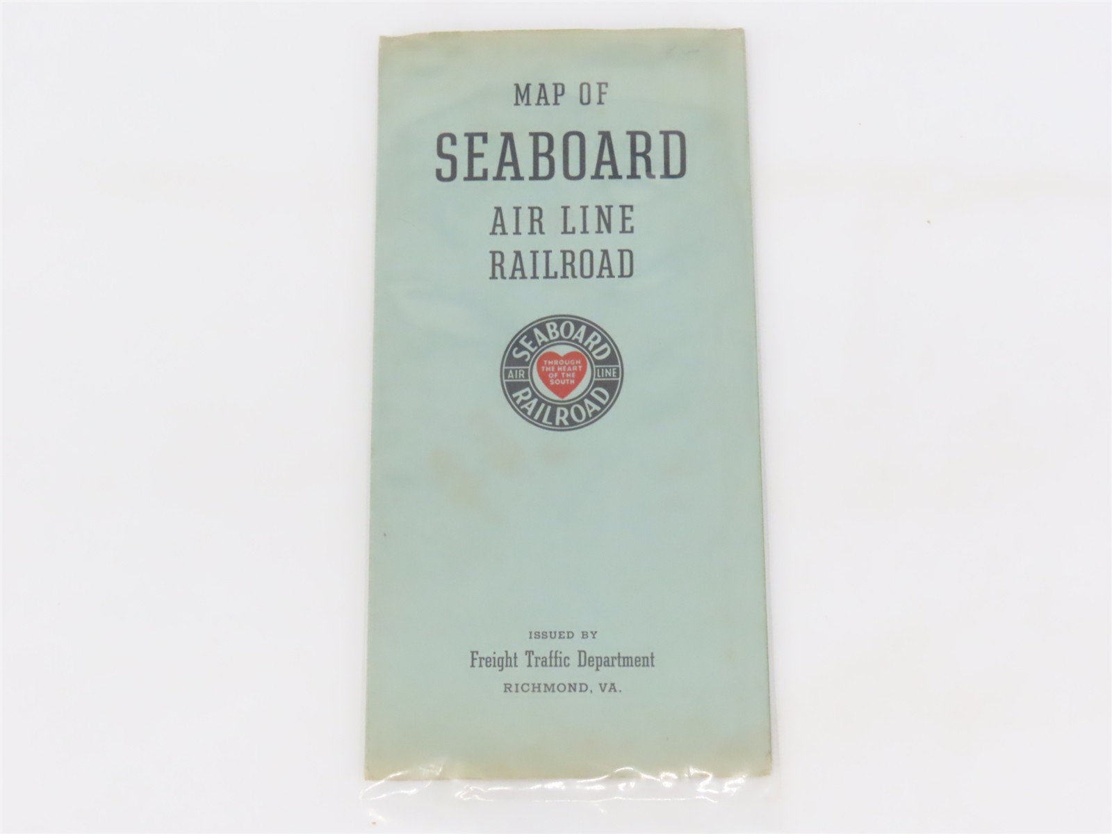 Vintage SAL Seaboard Air Line Railroad Freight Traffic Dept. Fold-Out Map 1959