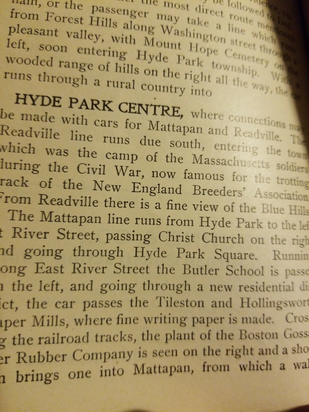 1900 DERRAH’S EASTERN NEW ENGLAND STREET TROLLEY RAILWAY GUIDE – BOSTON SITES