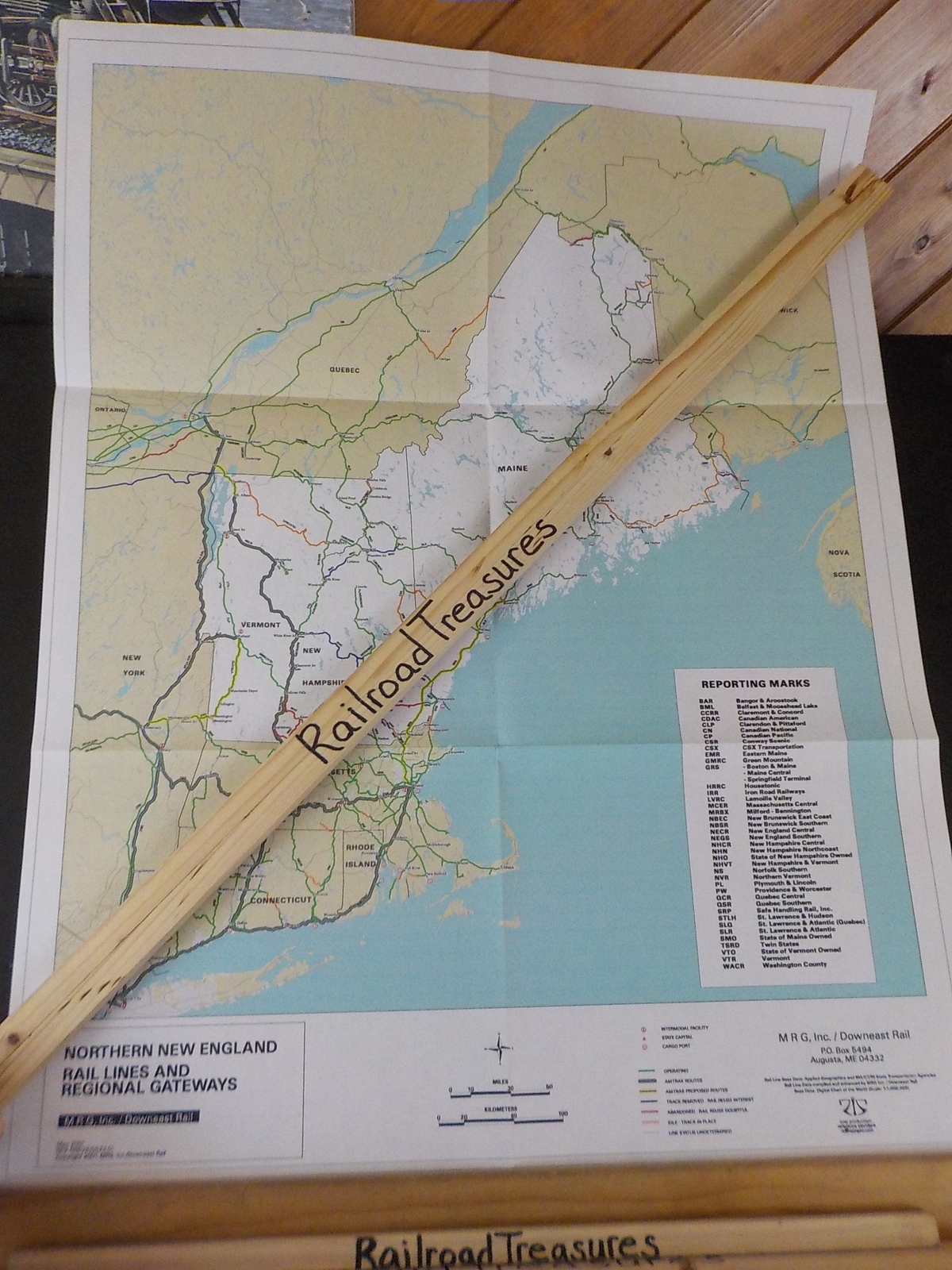 Map Northern New England Rail Lines and Regional Gateways 2001 May