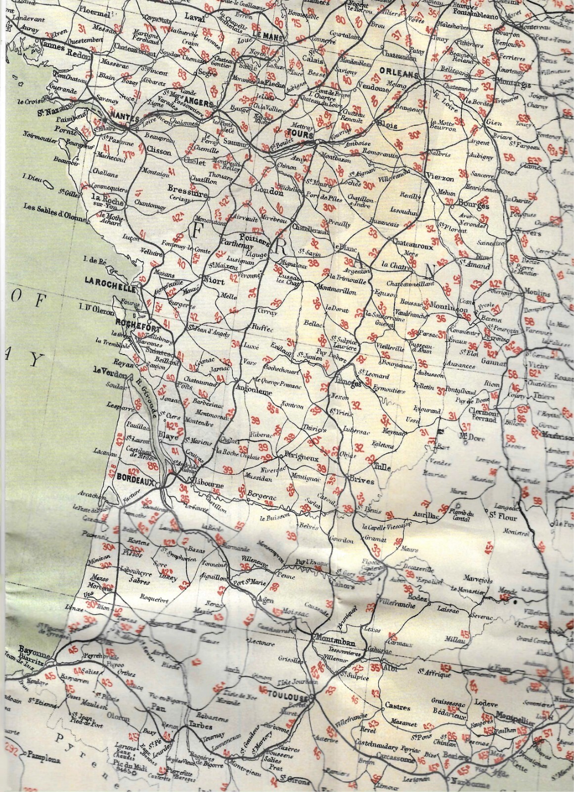 Bradshaw’s Railway Map Central Europe 1913 Folded Map