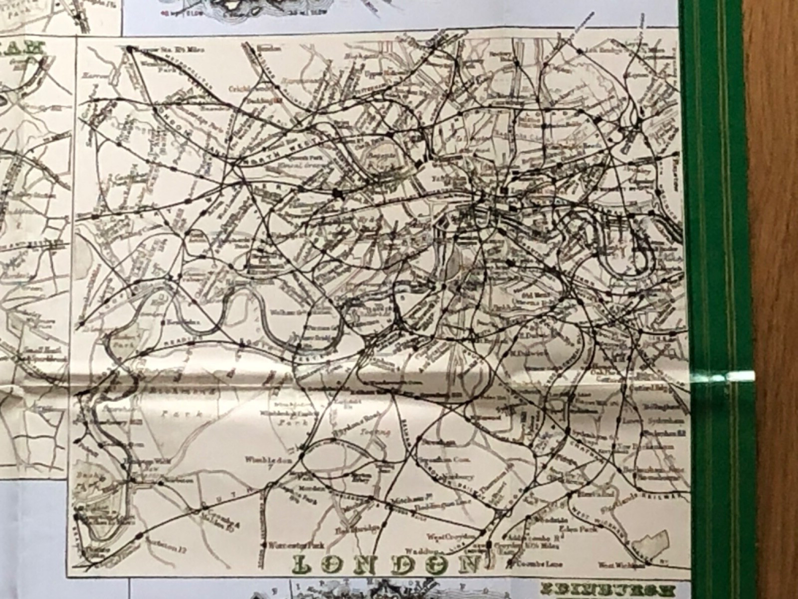 Reproduction (2004) of Bradshaw’s 1907 railway map, Great Britain and Ireland