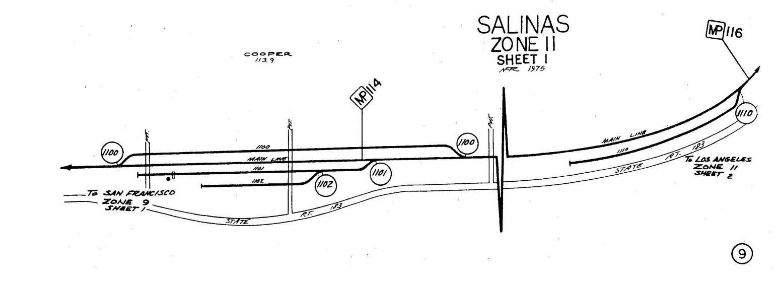 Southern Pacific RR 1973 Coast Line Salinas Zone 11 to 18 SPINS PDF Pages on DVD