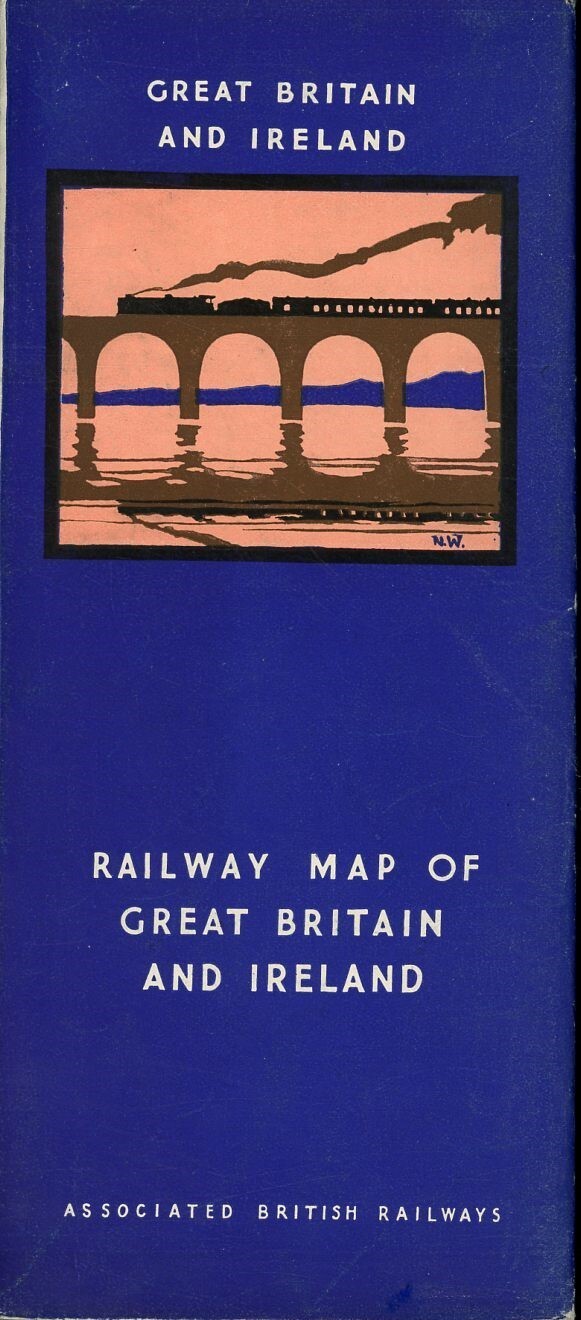 Railway Map of Great Britain and Ireland Associated British Railways Map