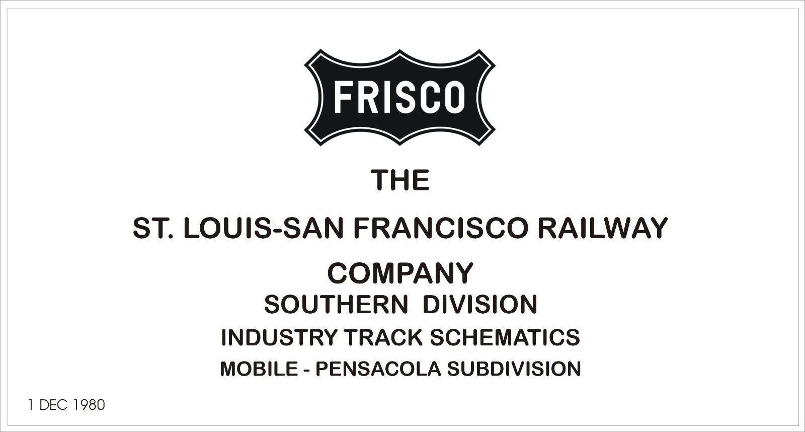 St Louis San Francisco Frisco Southern Div Industry Track Schematic Pages on DVD