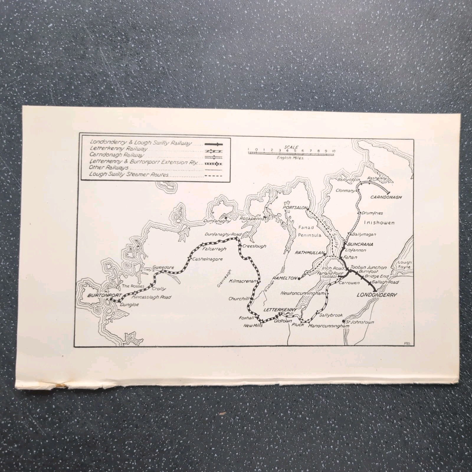 Original 1926 Map Of Northern and Southern Ireland Railway General Map