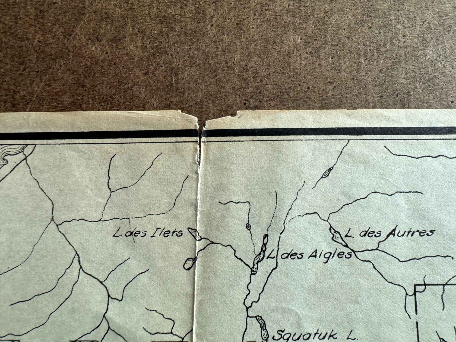 Vintage ca 1930s 17×27 Bangor and Aroostock RR Railroad Route Map Northern Maine