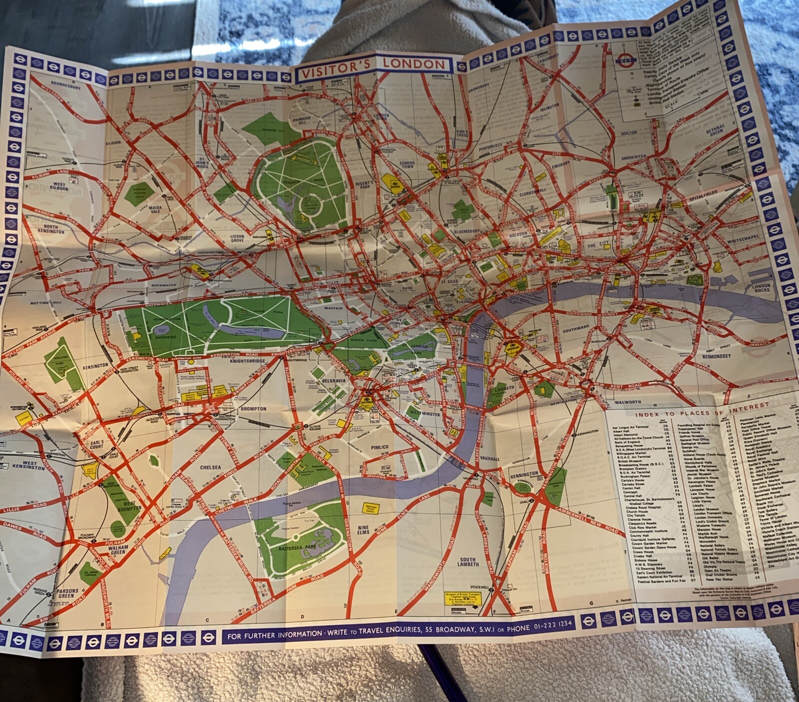 London Transport Underground Tourist Info & Bus Maps 1971