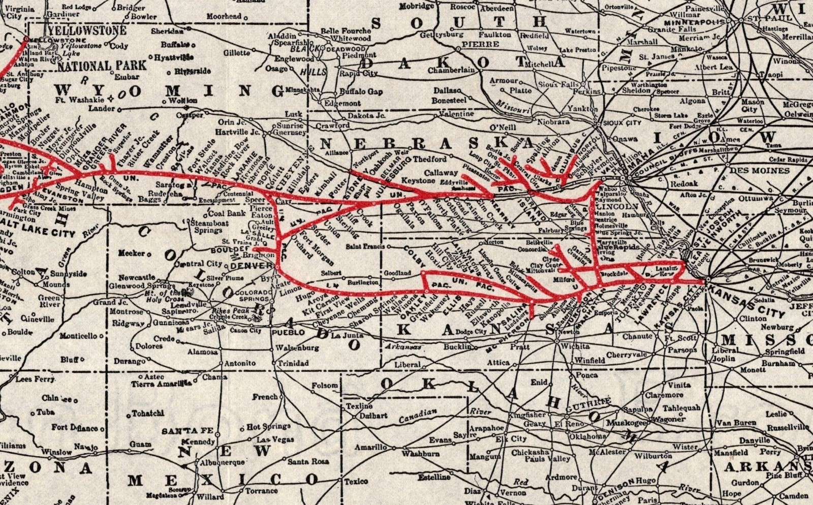 1910 Union Pacific Railroad Map Southern Pacific Oregon Railroad Map 2650