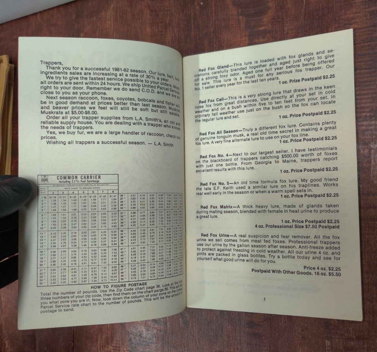 Vintage Trapping Supply Catalog Adirondack Animal Lures Lewis New York 1982-83
