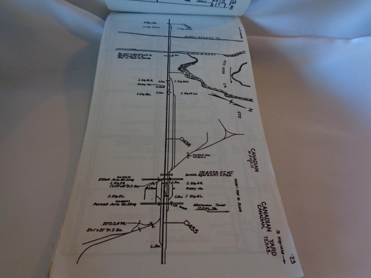 VINTAGE 1991 AT&SF SANTA FE RR ROUTE FAMILIARIZATION CHART CENTRAL REGION