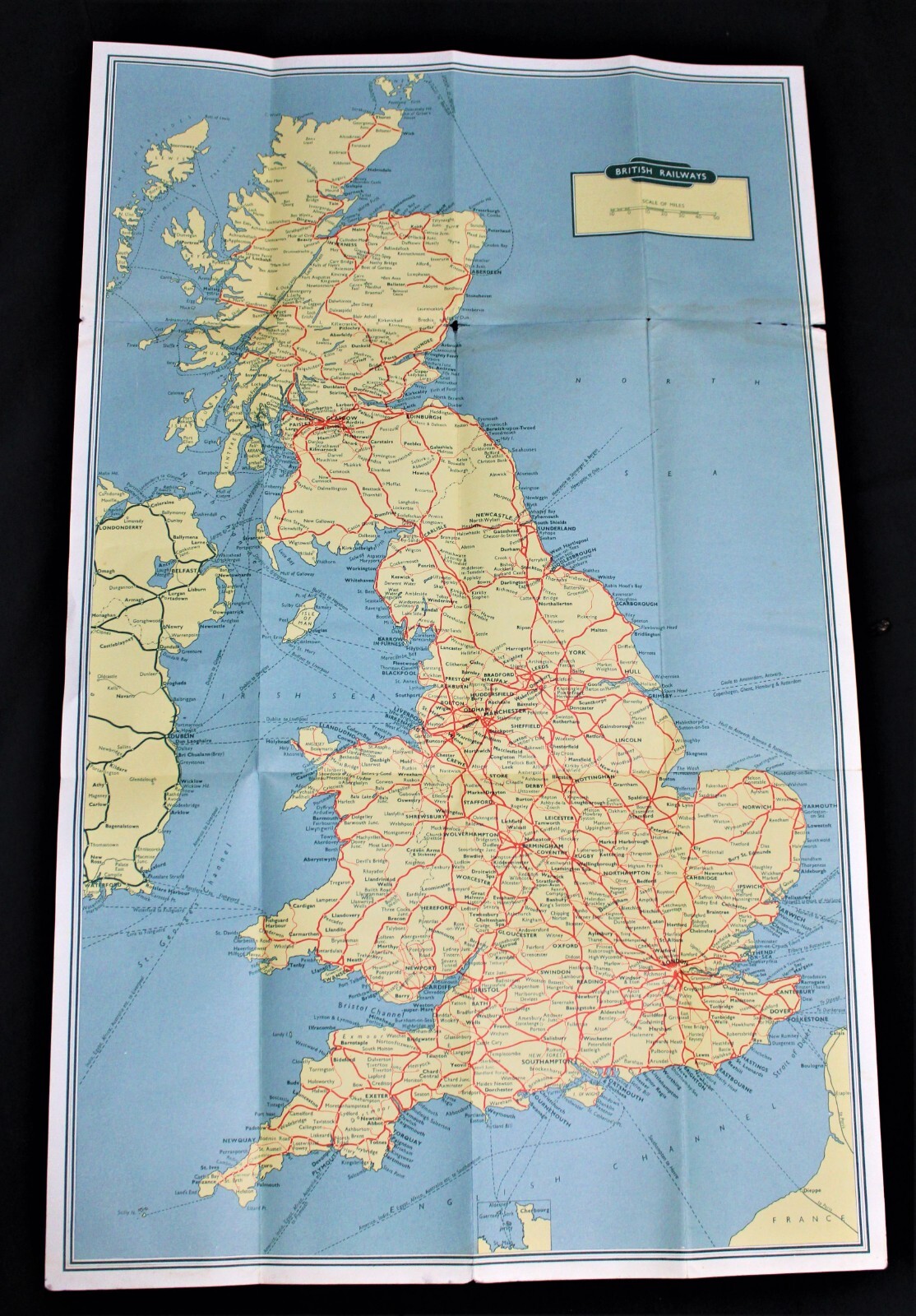 BRITISH RAILWAYS TRAVEL FACILITIES & ROUTE MAP BROCHURE GUIDE 1958 VINTAGE