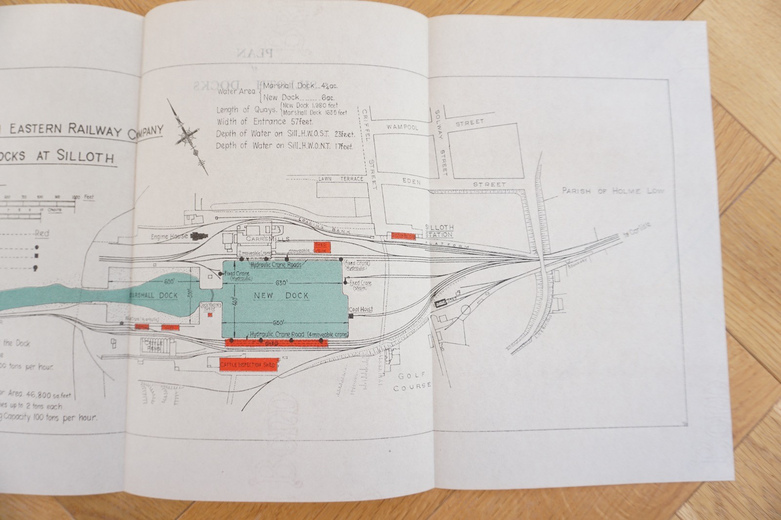 1929 LNER Sillouth Docks Railway Plan Map