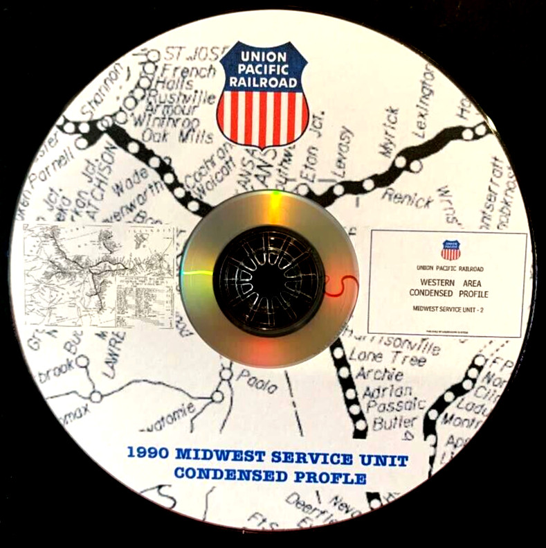 Union Pacific 1990 Midwest Division – 2 Condensed Profile PDF Pages on DVD