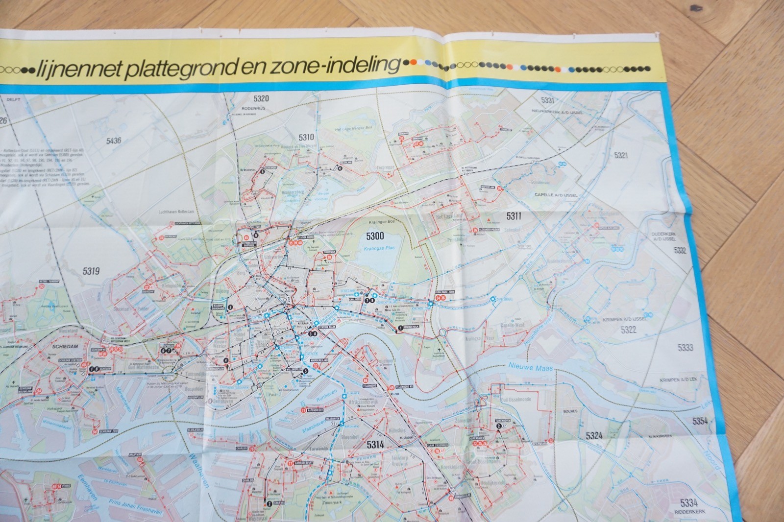 1982 RET Holland Netherlands Bus Tram Railway Route Map