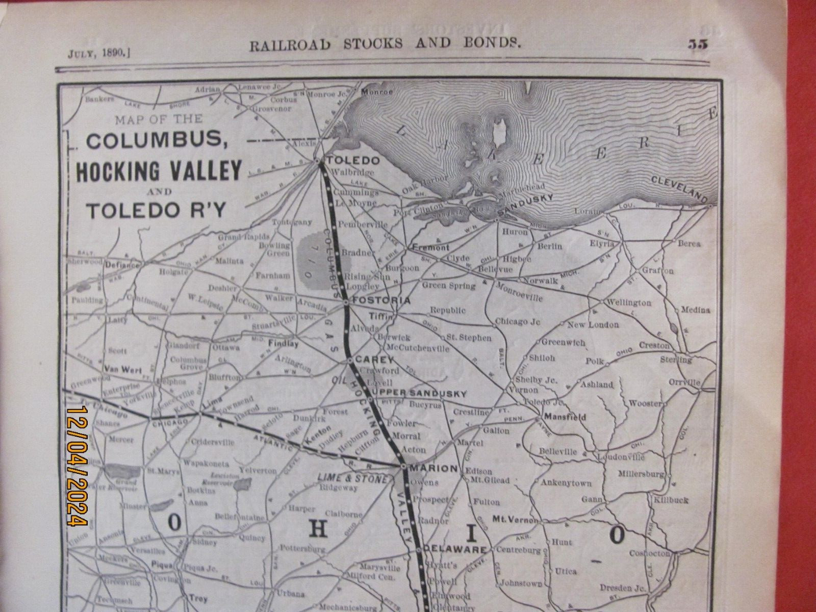 1890 DELAWARE & HUDSON CANAL CO RAILROAD in NY NJ PN + CHV&T RR in OHIO SYS MAPS