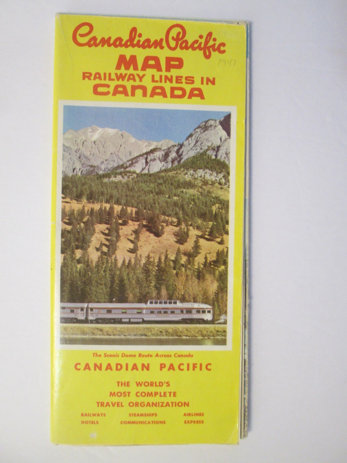 Canadian Pacific Railway Lines in canada Map 1947