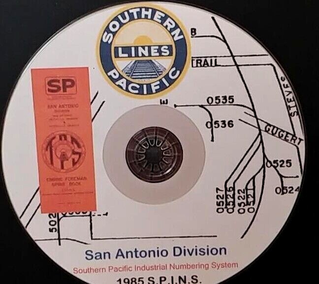 Southern Pacific RR 1985 San Antonio Division SPINS PDF Pages on DVD
