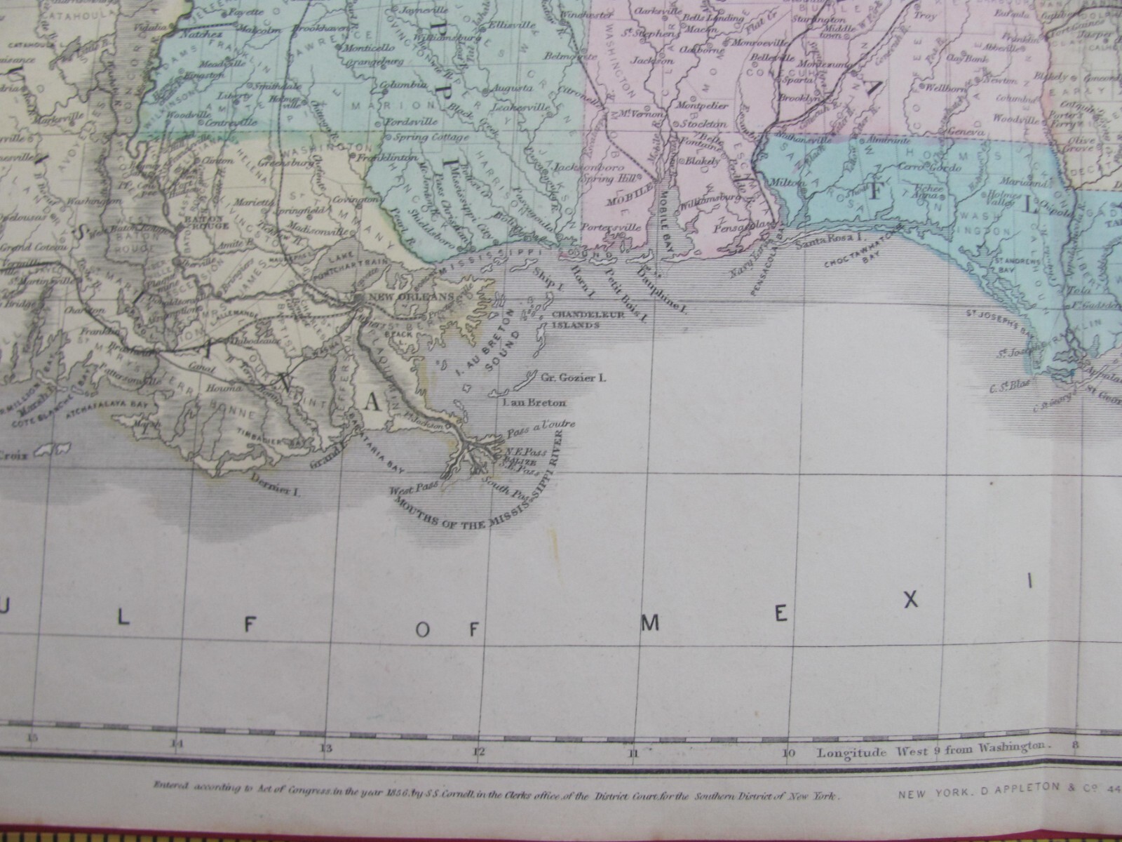 1856 SOUTHERN STATES MIDDLE EASTERN COLOR ATLAS CIVIL WAR ERA RAILROAD MAPS