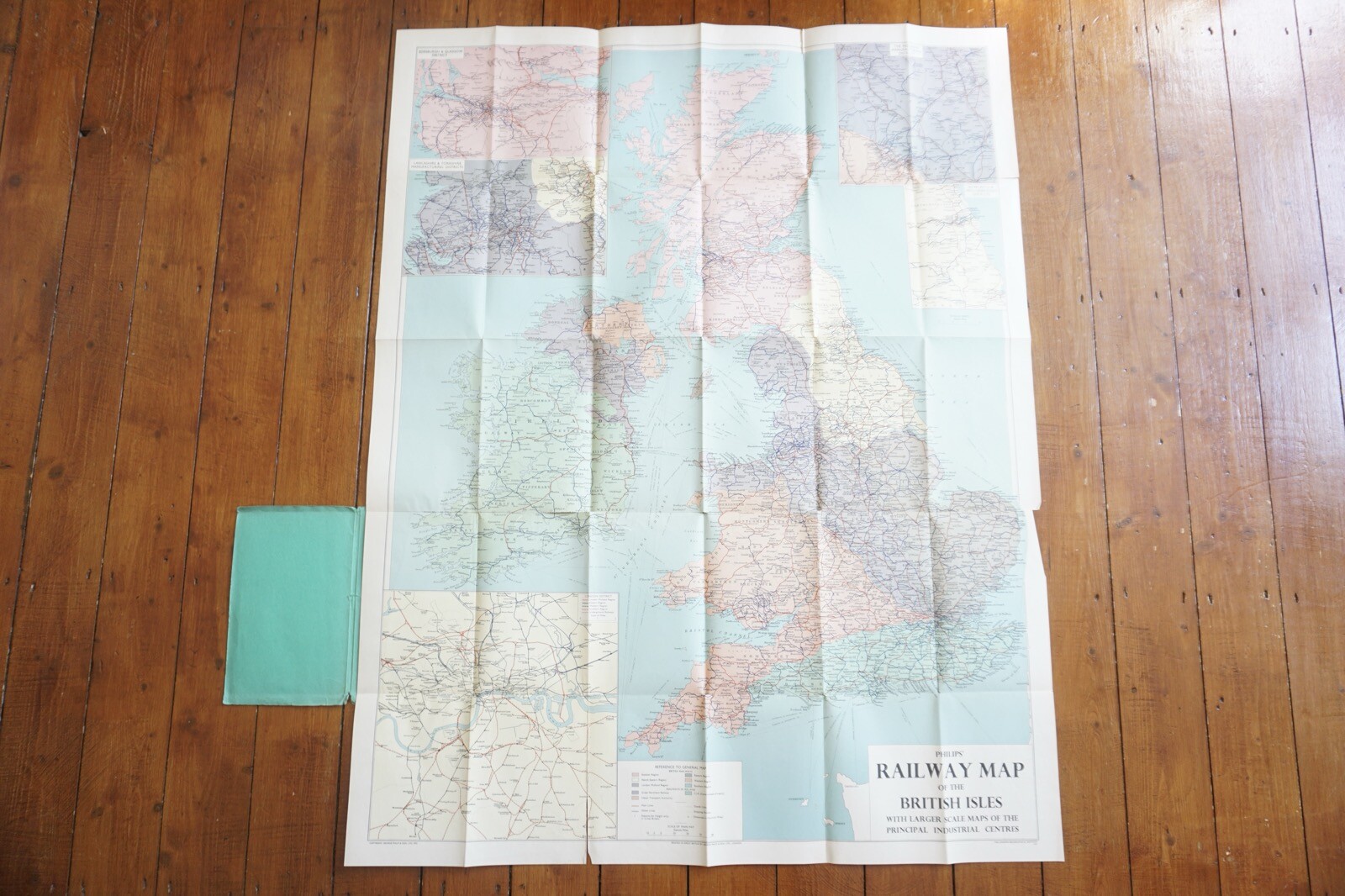 1952 Philips Railway Map of the British Isles