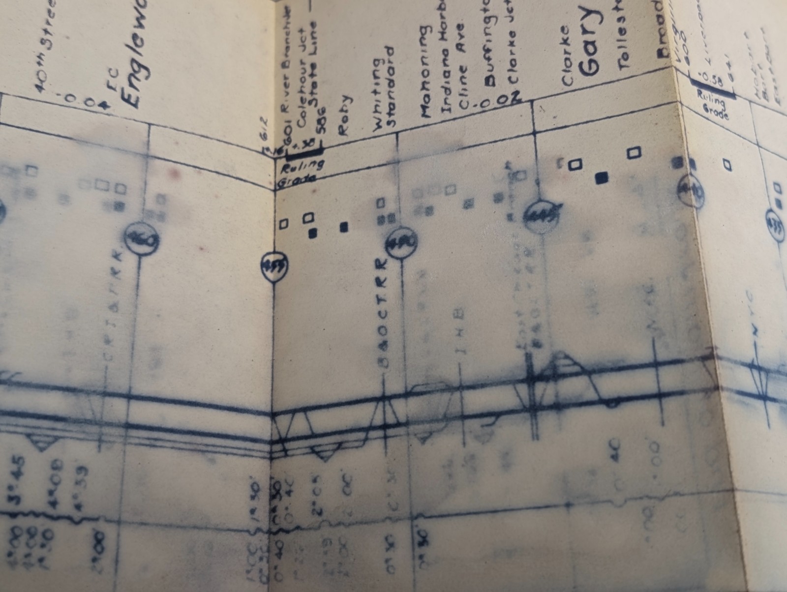Pennsylvania Railroad Western Region Ft Wayne Division Main Line Track Chart ~6′