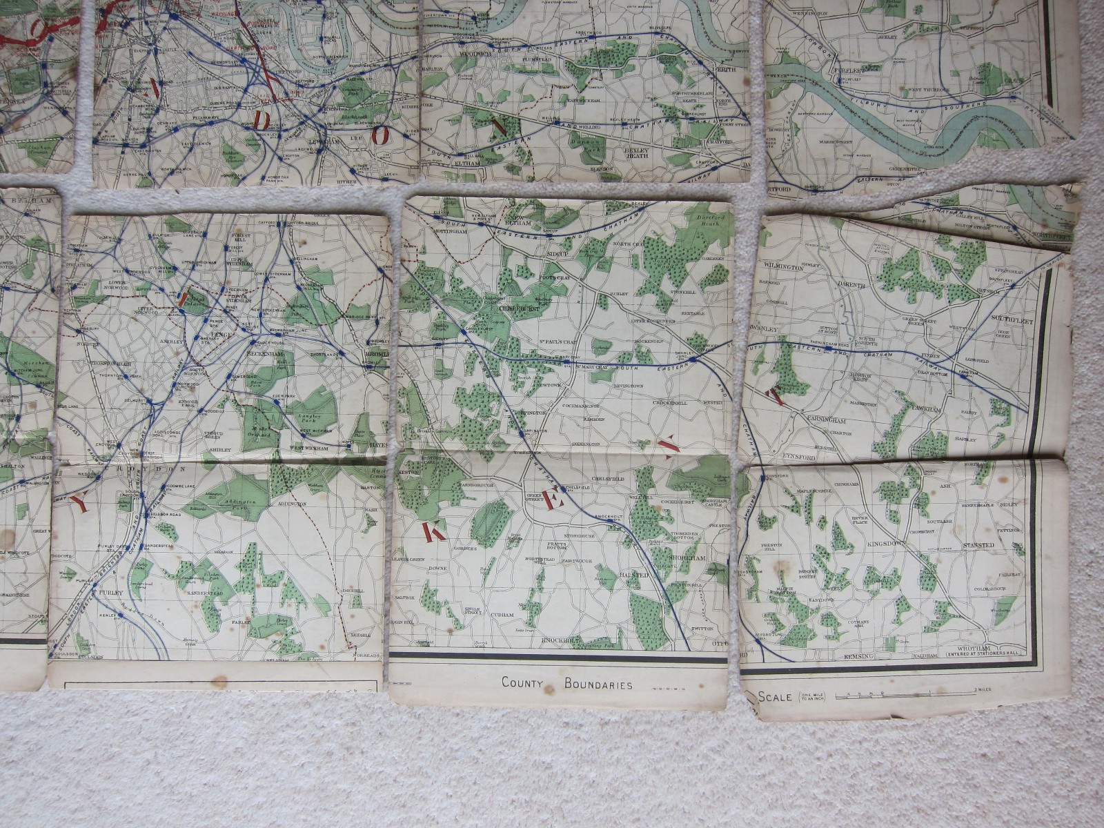 The “District” Map of Greater London & Environs. District Railway Co 1st Ed 1902