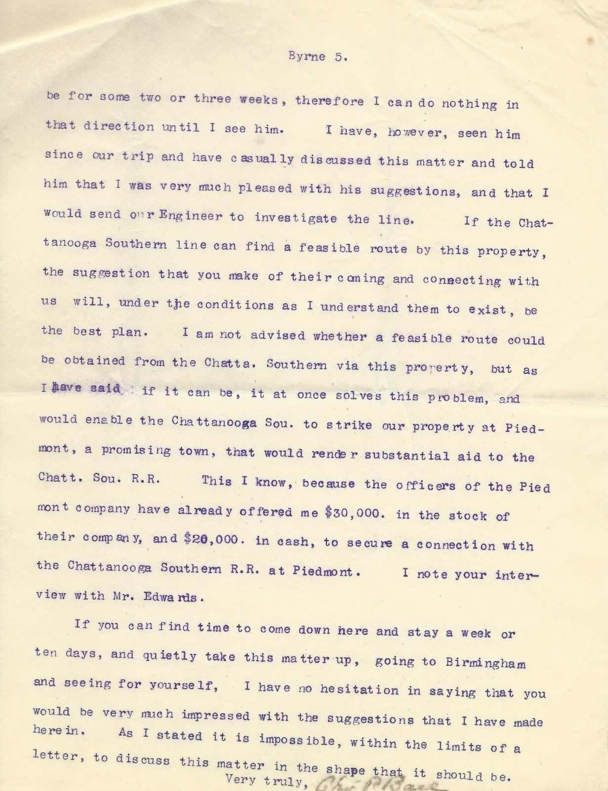 Ex-Confederate Colonel Offers Details On Southern Railroad Expansion–1891