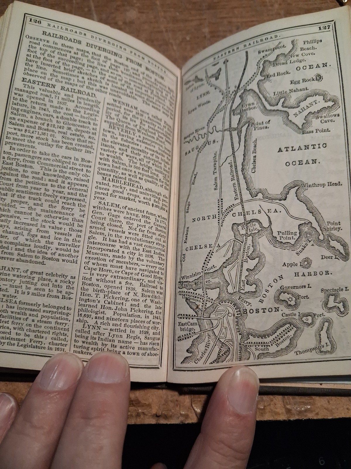 1847 Boston Almanac Many Railroad maps