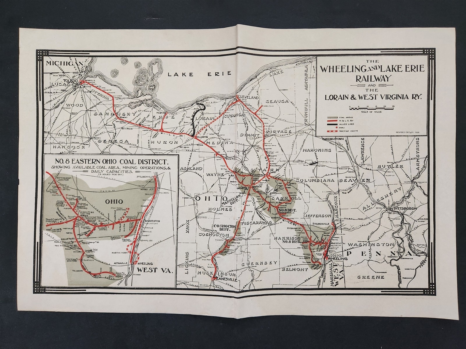 1910s-20s antique RAILROAD MAP lot ATLANTIC COAST LINE SEABOARD BUFFALO WHEELING