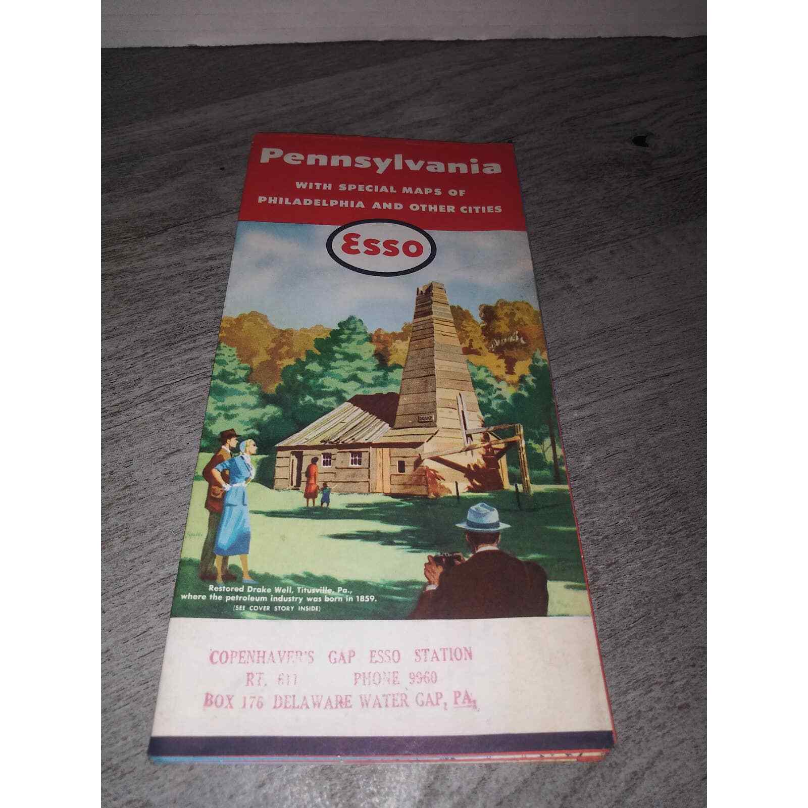 1963 Esso Road Map: Pennsylvania