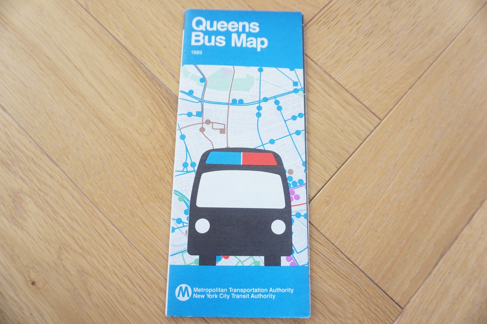 1989 Queens New York Bus Guide Bus Map VGC