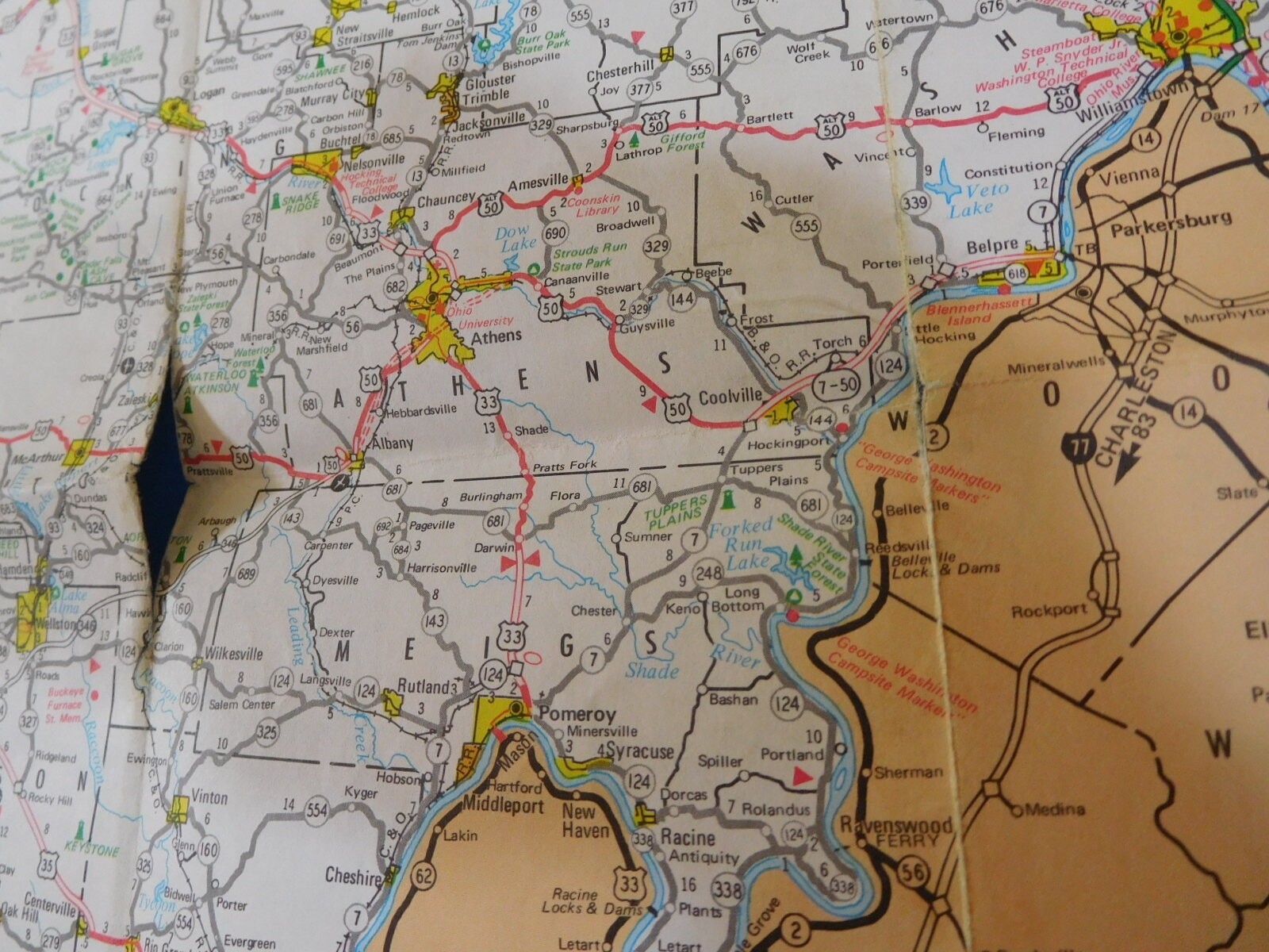 Map Ohio Transportation Map Lot of (2) 1975 1978