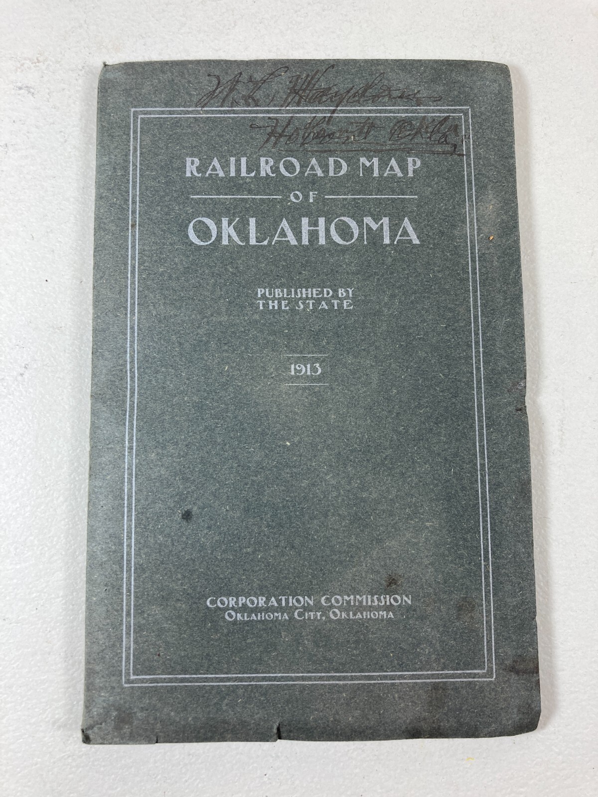 Railroad Map of Oklahoma by Corporation Commission of Oklahoma 1913
