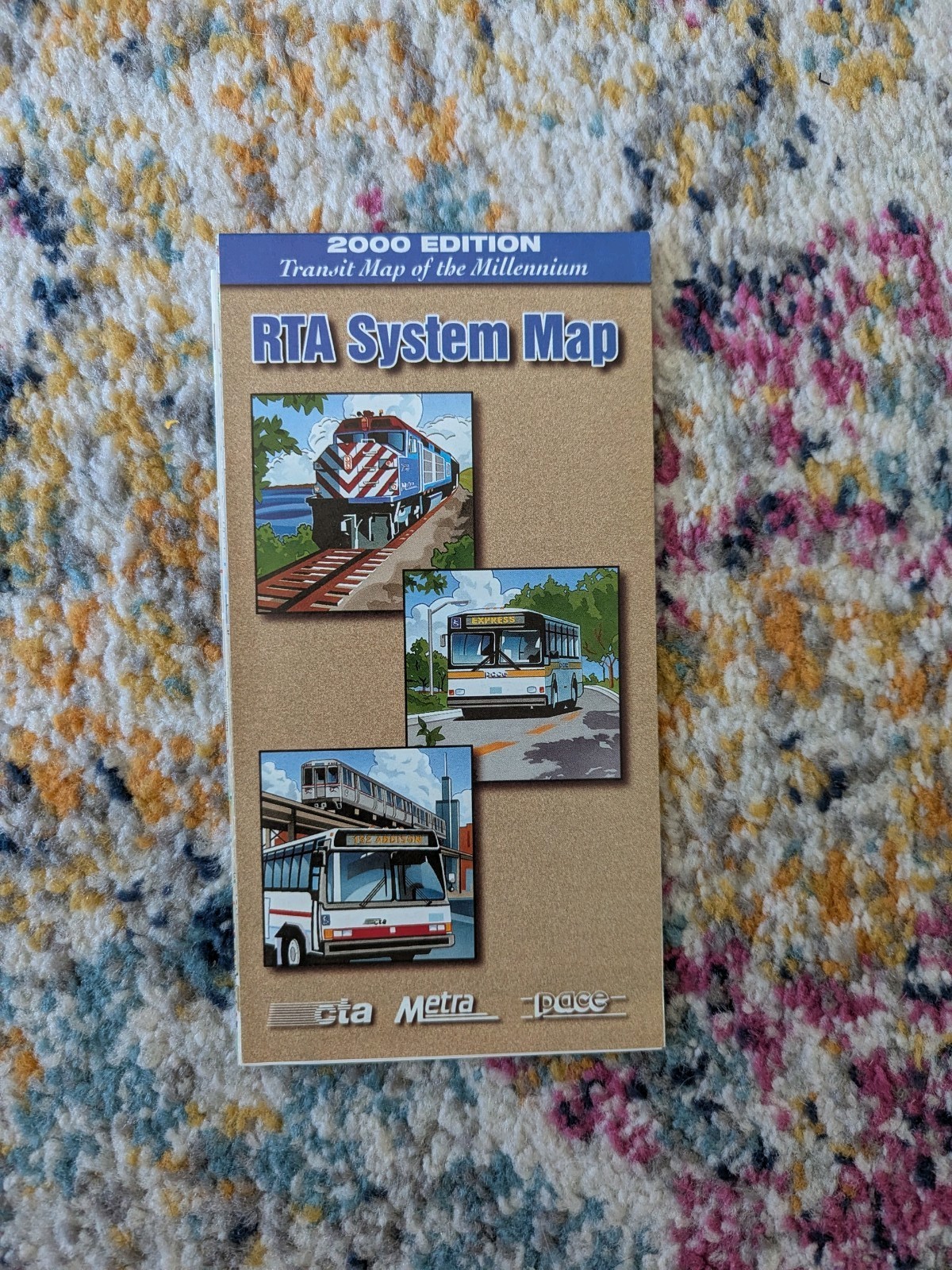 Chicago Regional Transportation Authority RTA System Map 2000