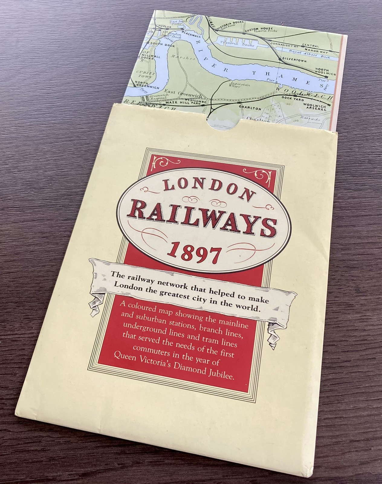 London Railways Map 1897 – Folded In Wallet With Original Booklet