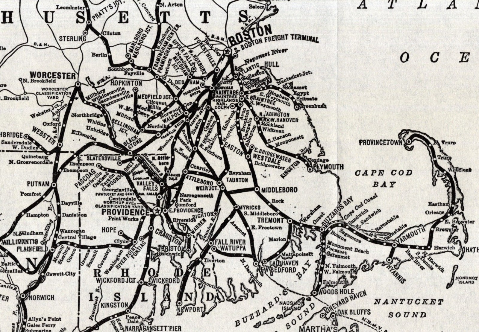 1941 Antique New York New Haven and Hartford Railroad Map Railway Map 2909