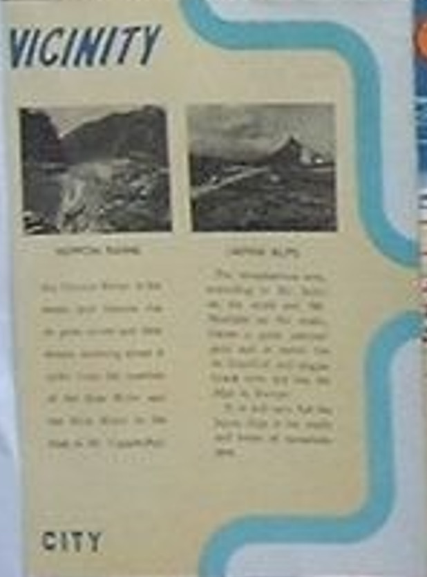 Vintage 1950’s Tourist Map of Gifu English Ver. 36.5×52cm Gifu City Hall Japan