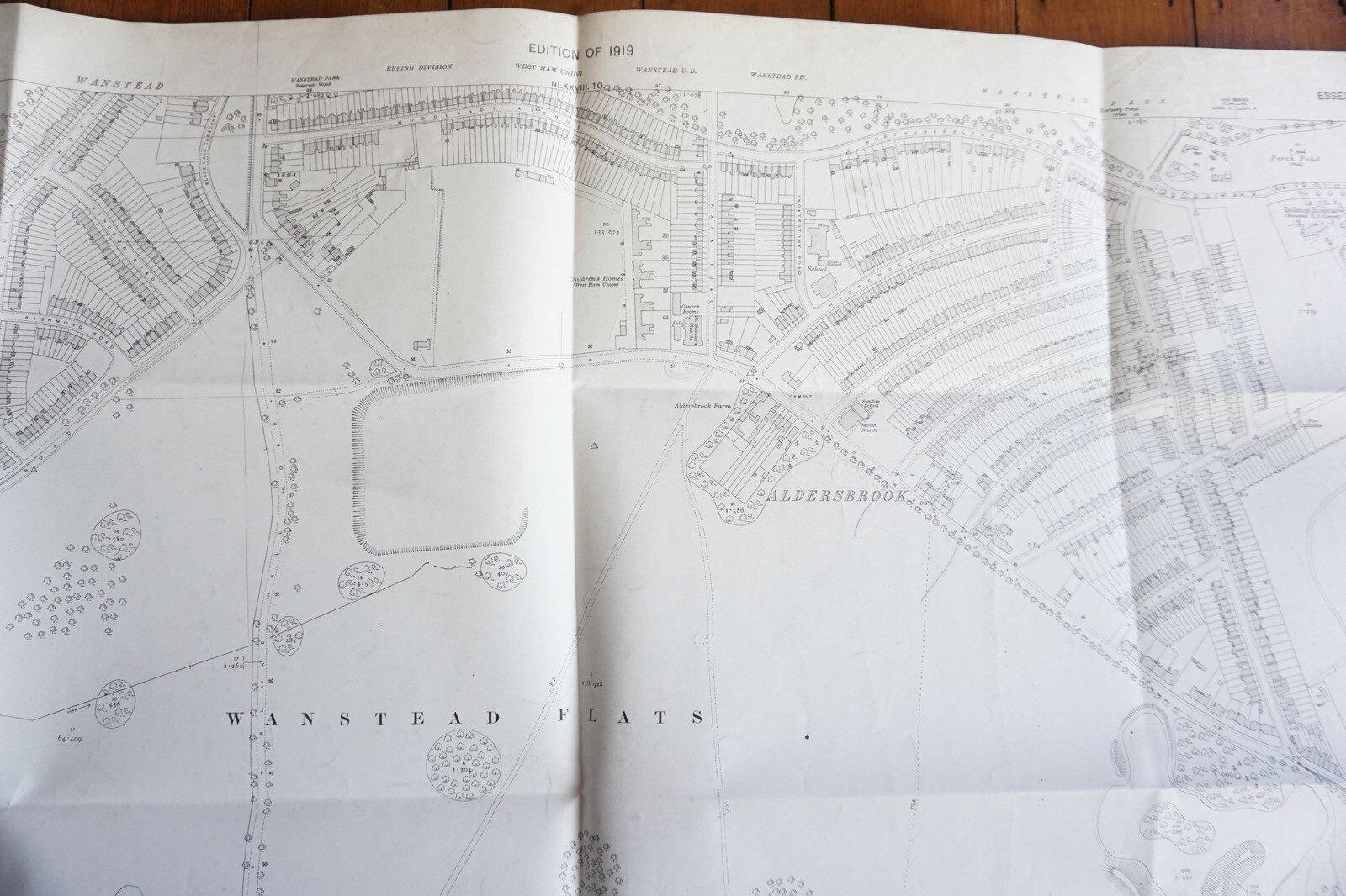 1919 Wanstead Essex Great Eastern Railway OS Railway Map