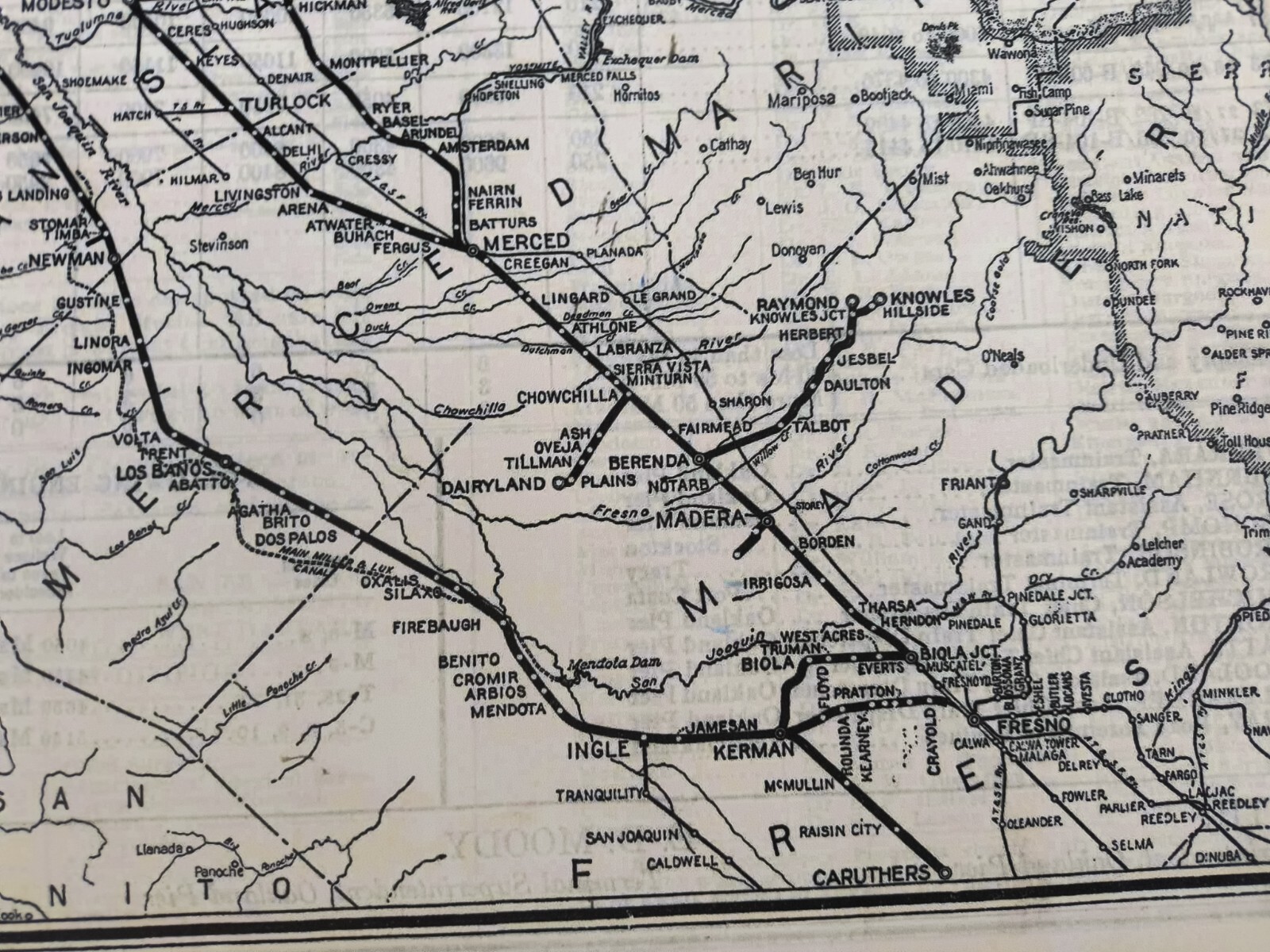 1931 Southern Pacific Railroad Western Division Map Wall Poster Decor