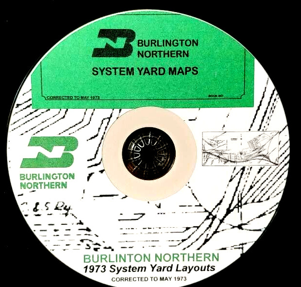Burlington Northern 1973 Yard Diagrams – PDF Pages on DVD