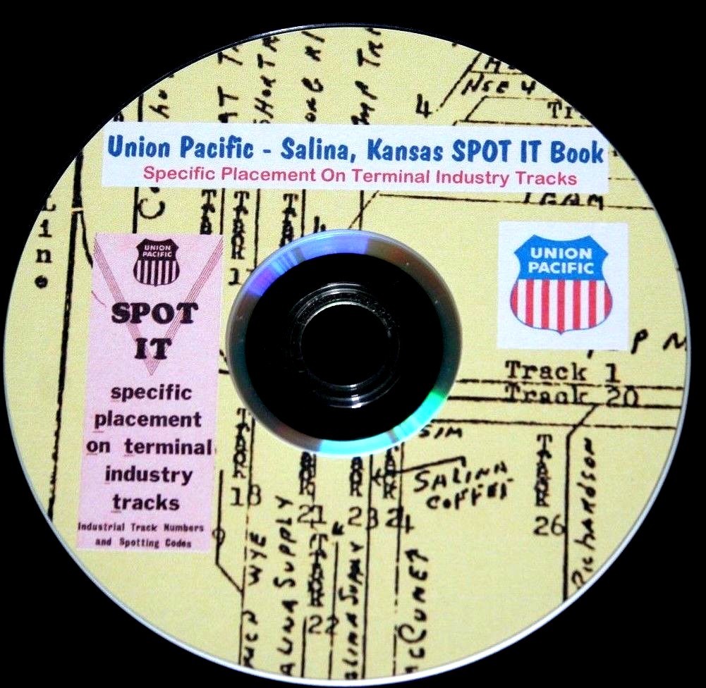 Union Pacific “SPOT-IT” Industry Track Guide Salina, Kansas, PDF pages on DVD